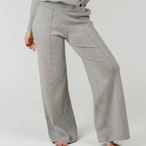 Zyia Gray Knit Jessiba Wide Leg Pants